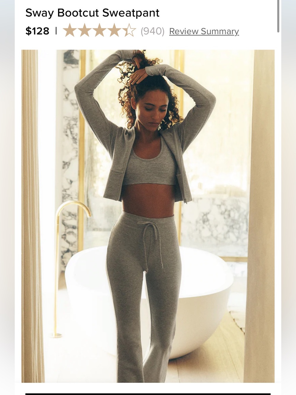 NWT alo sway bootcut sweatpants xs